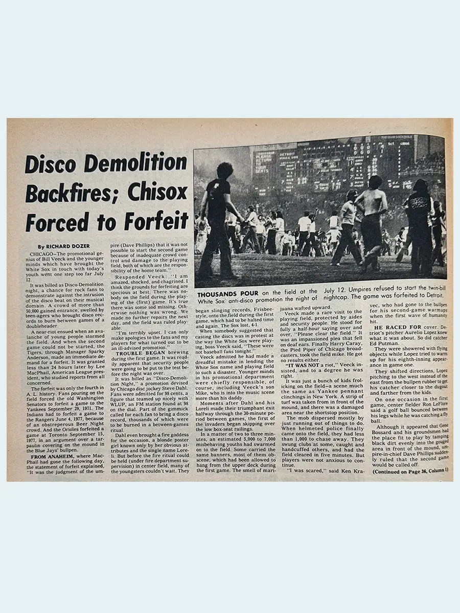 Disco Demolition Night - Failure Museum